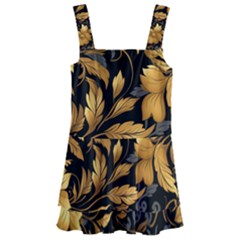 Flower Gold Floral Kids  Layered Skirt Swimsuit by Vaneshop