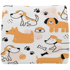 Seamless Pattern Of Cute Dog Puppy Cartoon Funny And Happy Seat Cushion by Wav3s