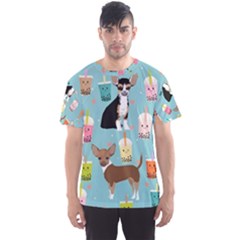 Chihuahua Bubble Kawaii Boba Tea Cute Dog Men s Sport Mesh Tee