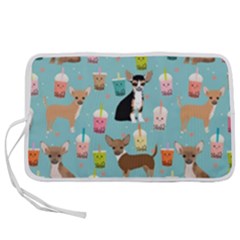 Chihuahua Bubble Kawaii Boba Tea Cute Dog Pen Storage Case (m) by Wav3s