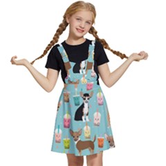 Chihuahua Bubble Kawaii Boba Tea Cute Dog Kids  Apron Dress by Wav3s