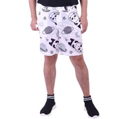 Panda Floating In Space And Star Men s Pocket Shorts by Wav3s