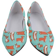 Corgis On Teal Women s Block Heels  by Wav3s