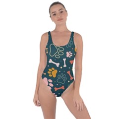 Dog Paw Colorful Fabrics Digitally Bring Sexy Back Swimsuit by Wav3s