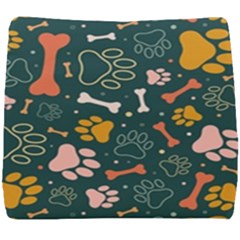 Dog Paw Colorful Fabrics Digitally Seat Cushion by Wav3s