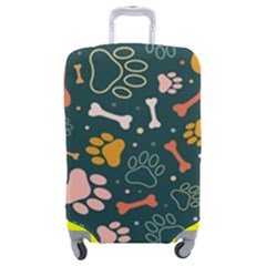 Dog Paw Colorful Fabrics Digitally Luggage Cover (medium) by Wav3s