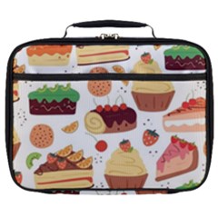 Seamless Pattern Hand Drawing Cartoon Dessert And Cake Full Print Lunch Bag by Wav3s