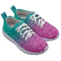 Pink And Turquoise Glitter Kids Athletic Shoes View3