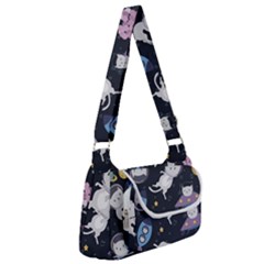 Space Cat Illustration Pattern Astronaut Multipack Bag