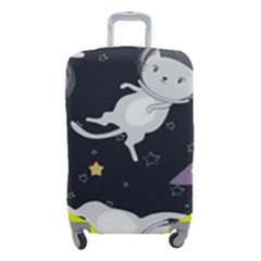 Space Cat Illustration Pattern Astronaut Luggage Cover (small)