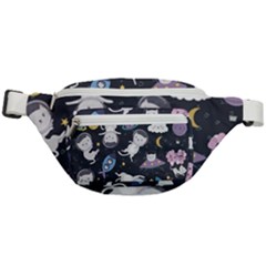 Space Cat Illustration Pattern Astronaut Fanny Pack by Wav3s