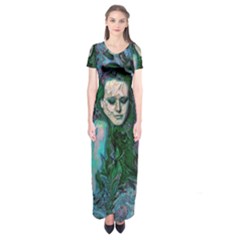 Alphonse Woman Short Sleeve Maxi Dress by MRNStudios