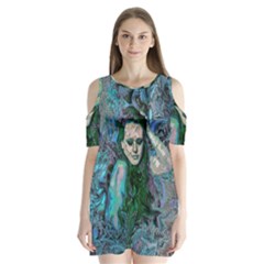 Alphonse Woman Shoulder Cutout Velvet One Piece by MRNStudios