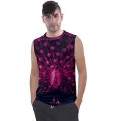 Peacock Pink Black Feather Abstract Men s Regular Tank Top by Wav3s