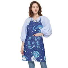 Cat Spacesuit Space Suit Astronaut Pattern Pocket Apron by Wav3s