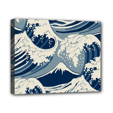 Japanese Wave Pattern Canvas 10  x 8  (Stretched)