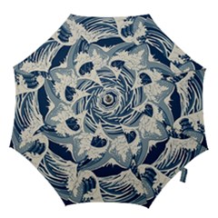 Japanese Wave Pattern Hook Handle Umbrellas (Medium)