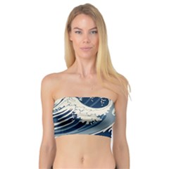 Japanese Wave Pattern Bandeau Top