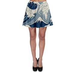 Japanese Wave Pattern Skater Skirt