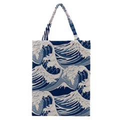 Japanese Wave Pattern Classic Tote Bag by Wav3s