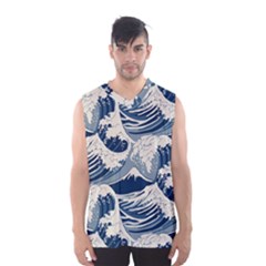 Japanese Wave Pattern Men s Basketball Tank Top by Wav3s