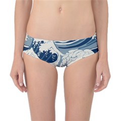 Japanese Wave Pattern Classic Bikini Bottoms