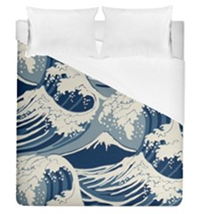 Japanese Wave Pattern Duvet Cover (Queen Size)