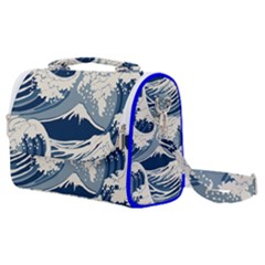 Japanese Wave Pattern Satchel Shoulder Bag by Wav3s
