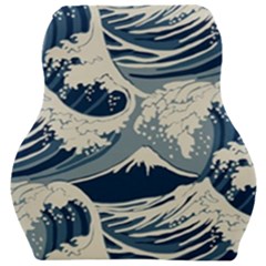 Japanese Wave Pattern Car Seat Velour Cushion  by Wav3s