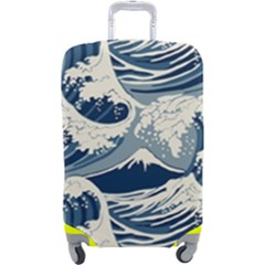 Japanese Wave Pattern Luggage Cover (Large)