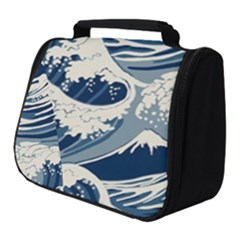 Japanese Wave Pattern Full Print Travel Pouch (Small)