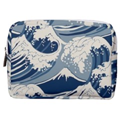 Japanese Wave Pattern Make Up Pouch (medium) by Wav3s