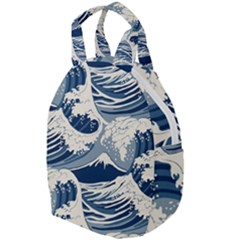 Japanese Wave Pattern Travel Backpack