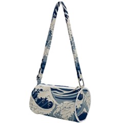 Japanese Wave Pattern Mini Cylinder Bag by Wav3s