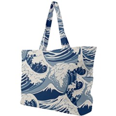 Japanese Wave Pattern Simple Shoulder Bag by Wav3s