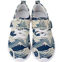 Japanese Wave Pattern Men s Velcro Strap Shoes