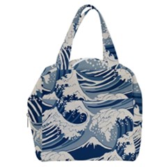 Japanese Wave Pattern Boxy Hand Bag