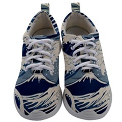 Japanese Wave Pattern Mens Athletic Shoes