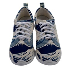 Japanese Wave Pattern Women Athletic Shoes