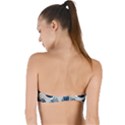 Japanese Wave Pattern Twist Bandeau Bikini Top View2