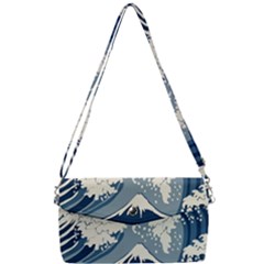 Japanese Wave Pattern Removable Strap Clutch Bag by Wav3s