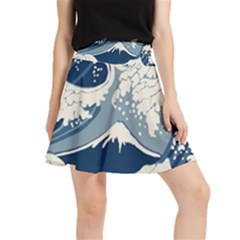 Japanese Wave Pattern Waistband Skirt
