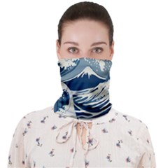 Japanese Wave Pattern Face Covering Bandana (Adult)