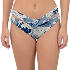 Japanese Wave Pattern Double Strap Halter Bikini Bottoms