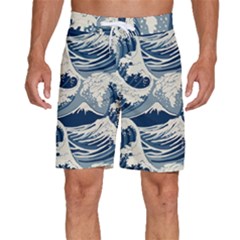 Japanese Wave Pattern Men s Beach Shorts