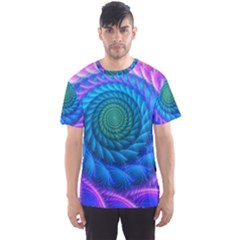 Peacock Feather Fractal Men s Sport Mesh Tee