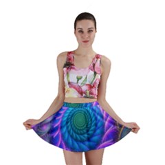 Peacock Feather Fractal Mini Skirt by Wav3s
