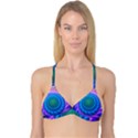 Peacock Feather Fractal Reversible Tri Bikini Top View1