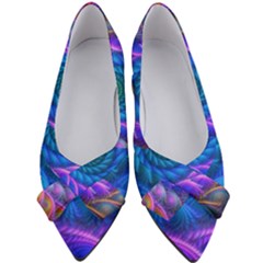 Peacock Feather Fractal Women s Bow Heels