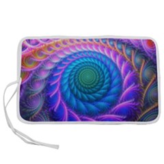 Peacock Feather Fractal Pen Storage Case (l)